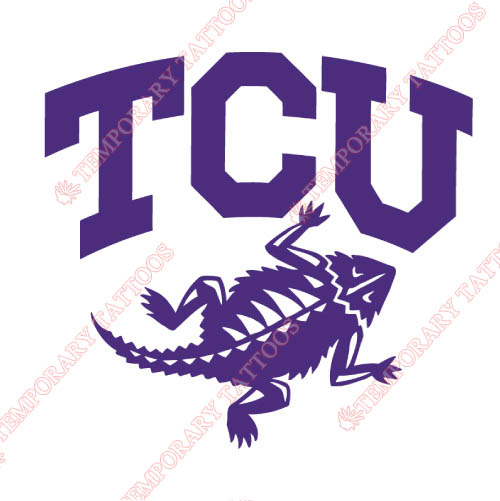 TCU Horned Frogs Customize Temporary Tattoos Stickers NO.6429